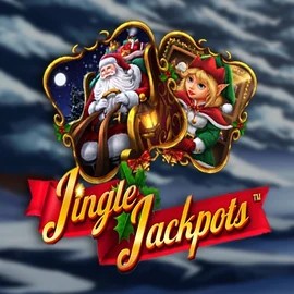 Jingle Jackpots slot logo by Dragon Gaming at SkyHills Casino