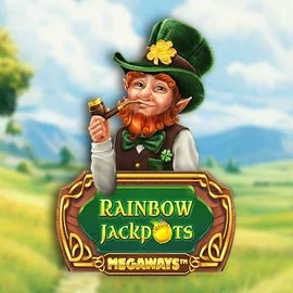 Rainbow Jackpots Megaways online game logo by Red Tiger Gaming on skyhils-be.com